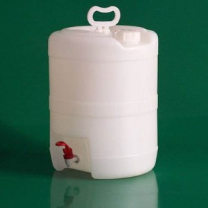 20升水嘴塑料桶20公斤白色食品塑料桶