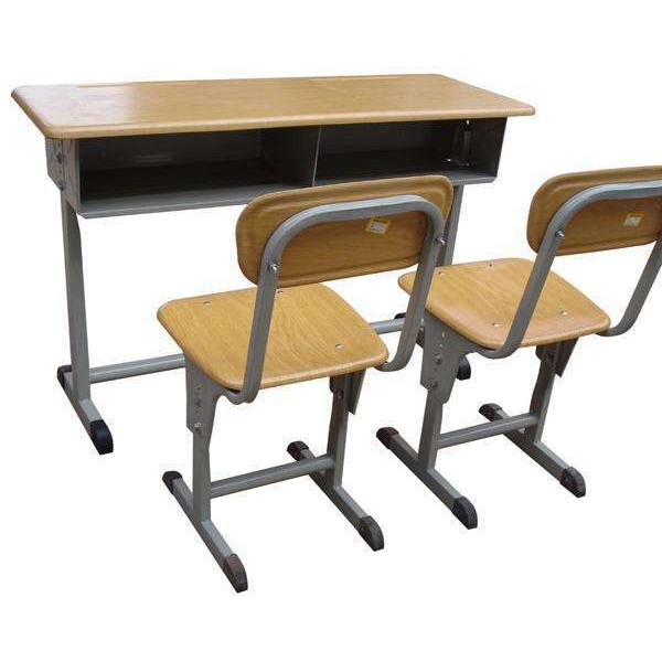 厂家直销学生课桌椅 培训辅导班学习儿童课桌 可升降双人课桌椅