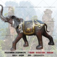 铜大象摆件-铸铜大象-文禄