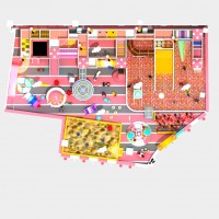 马卡龙粉色主题淘气堡乐园 高端定制 免费设计  大滑梯球池