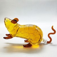 十二生肖玻璃酒瓶金钱鼠动物造型空酒瓶
