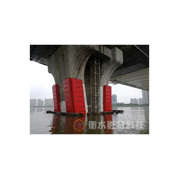 固定式钢覆式桥梁防撞设施，柔性桥墩防撞设施