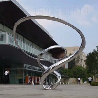 朔州城市街道景观白钢镜面雕塑 大型创意艺术制作厂家