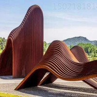 安徽不锈钢方管不规则拼接雕塑 大型公园抽象异形摆件