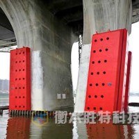 河北胜特科技固定式钢覆式桥梁防撞设施  复合材料桥梁防撞墩